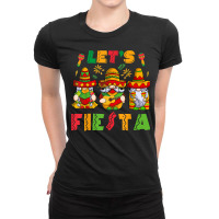 Let's Fiesta Cinco De Mayo Latin Gnomes Mexican Party Poncho T Shirt Ladies Fitted T-shirt | Artistshot