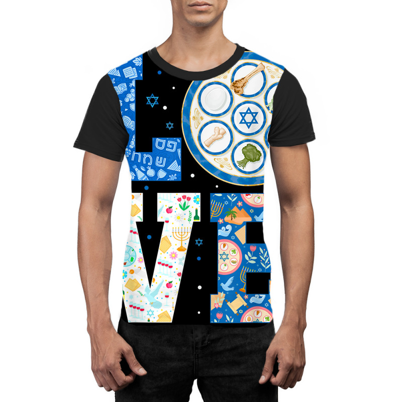 Love Cute Passover Decorations Funny Pesach Jewish Holiday T Shirt Graphic T-shirt | Artistshot