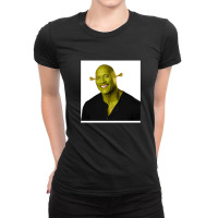 Shrek - Dwayne The Rock Johnson - Work Of Art 1.png Ladies Fitted T-shirt | Artistshot