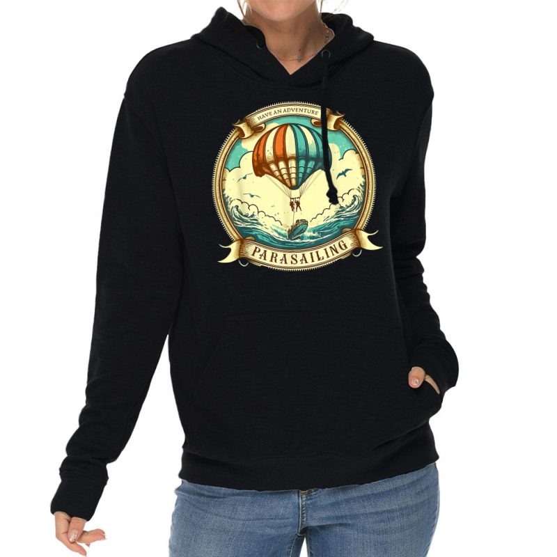 Have An Adventure Parasailing Paragliding Parasail Ocean T Shirt Lightweight Hoodie by alph0r9bang | Artistshot