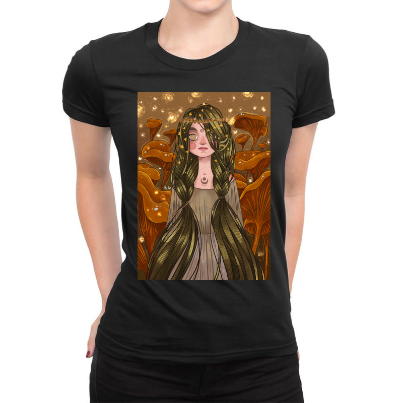 Forest Witch Ladies Fitted T-Shirt by Olya Luki | Artistshot