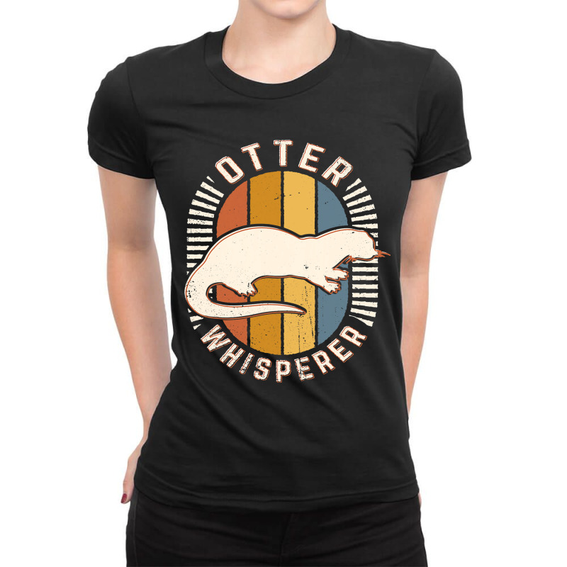 Otter Whisperer Vintage Classic Retro Animal Love Ladies Fitted T-Shirt by SCOTTALLENZ | Artistshot