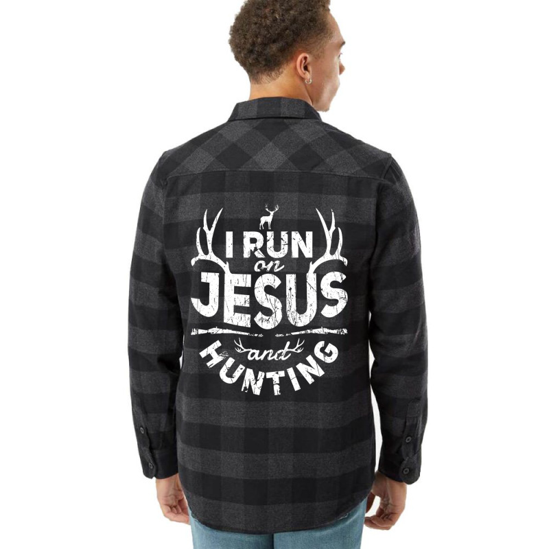 Jesus I Run On Jesus And Hunting Quote Christian Deer Hunter Pun 722 C Flannel Shirt by Karies_Store | Artistshot