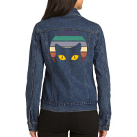 Artistshot Trending Cat Angry Animals Cat Lover Cats Cute Funny Kitty Ladies Denim Jacket | Artistshot