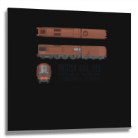 Artistshot Trending 1960s Blueprints Infographic Schematics Railfan Tr Metal Print Square | Artistshot