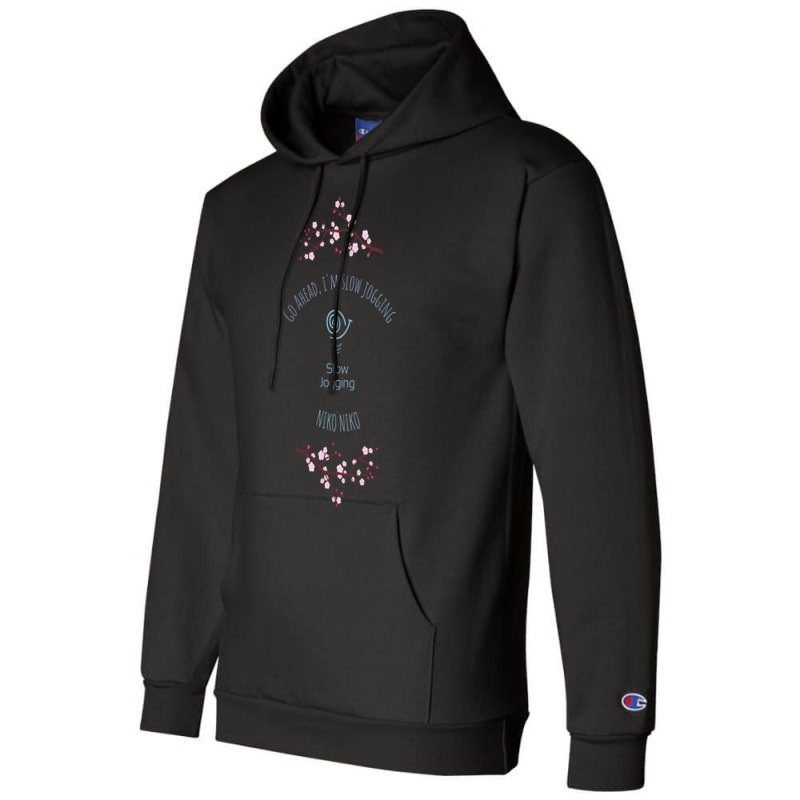 Slow Jogging   Cherry Blossom Edition Champion Hoodie by itxasdabyf | Artistshot