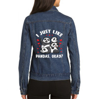 Panda Bear Kawaii Panda Ladies Denim Jacket | Artistshot