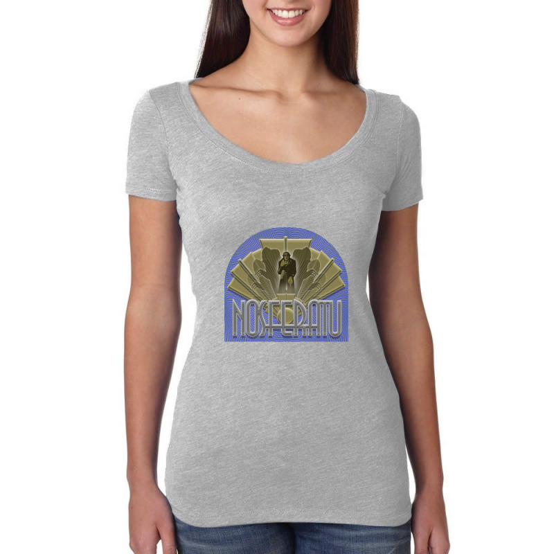 Art Deco Nosferatu Women's Triblend Scoop T-shirt by kumkunari | Artistshot