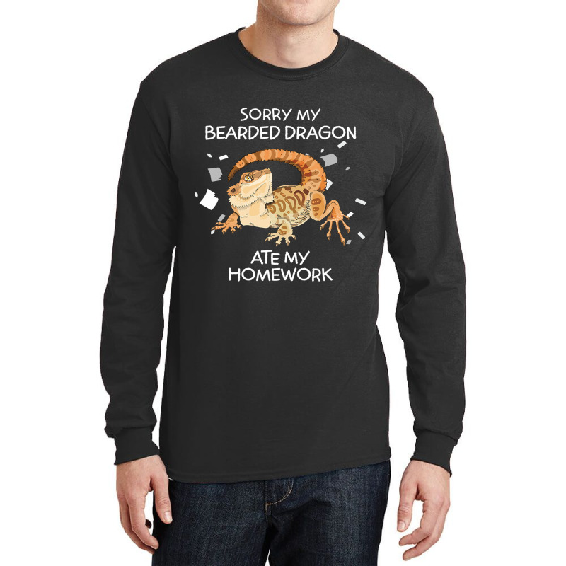 Sorry My Bearded Dragon Ate My Homework 1 Long Sleeve Shirts by AURRADILLARD | Artistshot