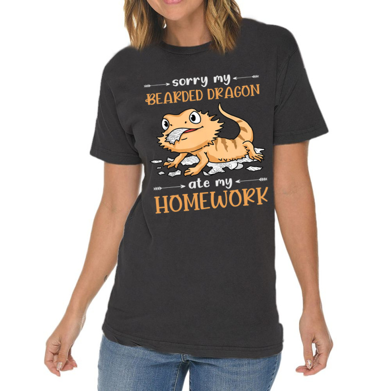 Sorry My Bearded Dragon Ate My Homework 31 Vintage T-Shirt by AURRADILLARD | Artistshot