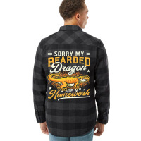 Sorry My Bearded Dragon Ate My Homework Bearded Dragon Flannel Shirt | Artistshot