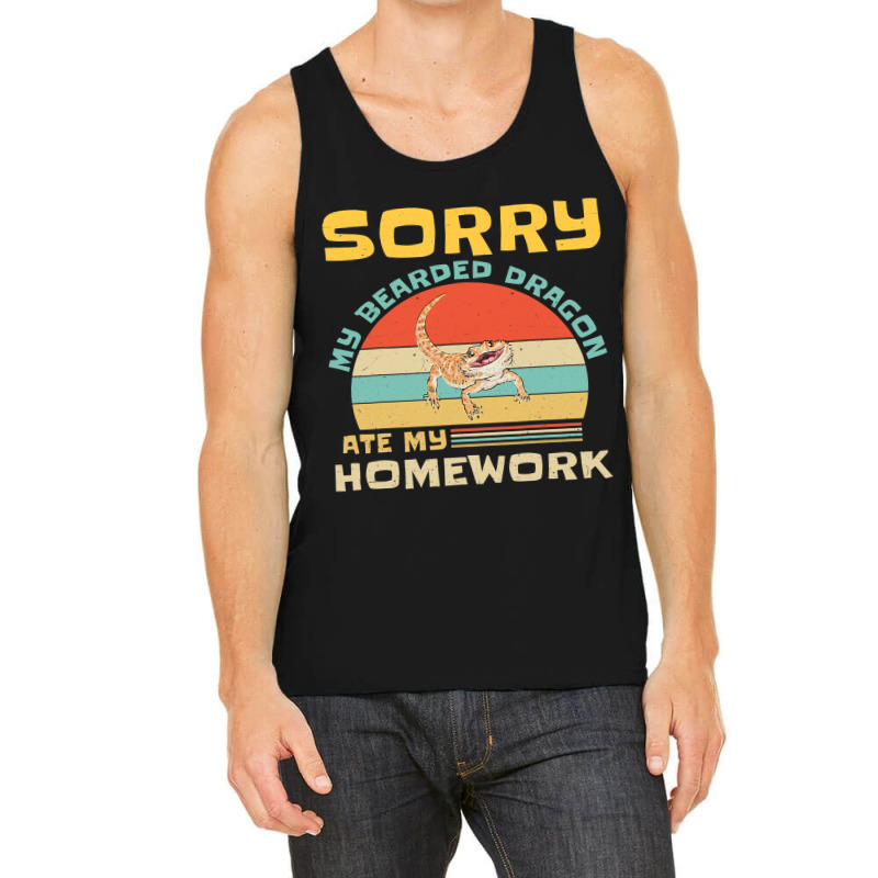 Sorry My Bearded Dragon Ate My Homework Funny Student Tank Top by AURRADILLARD | Artistshot