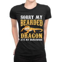 Sorry My Bearded Dragon Ate My Homework Pet Reptile Animal Ladies Fitted T-shirt | Artistshot