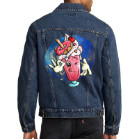 Milkshake Universum Astronaut T Shirt Men Denim Jacket | Artistshot