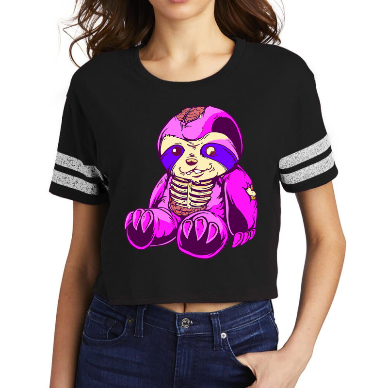 Pastel Goth Kawaii Creepy Bear Skeleton Wicca Witchy Bear Scorecard Crop Tee by SCOTTALLENZ | Artistshot