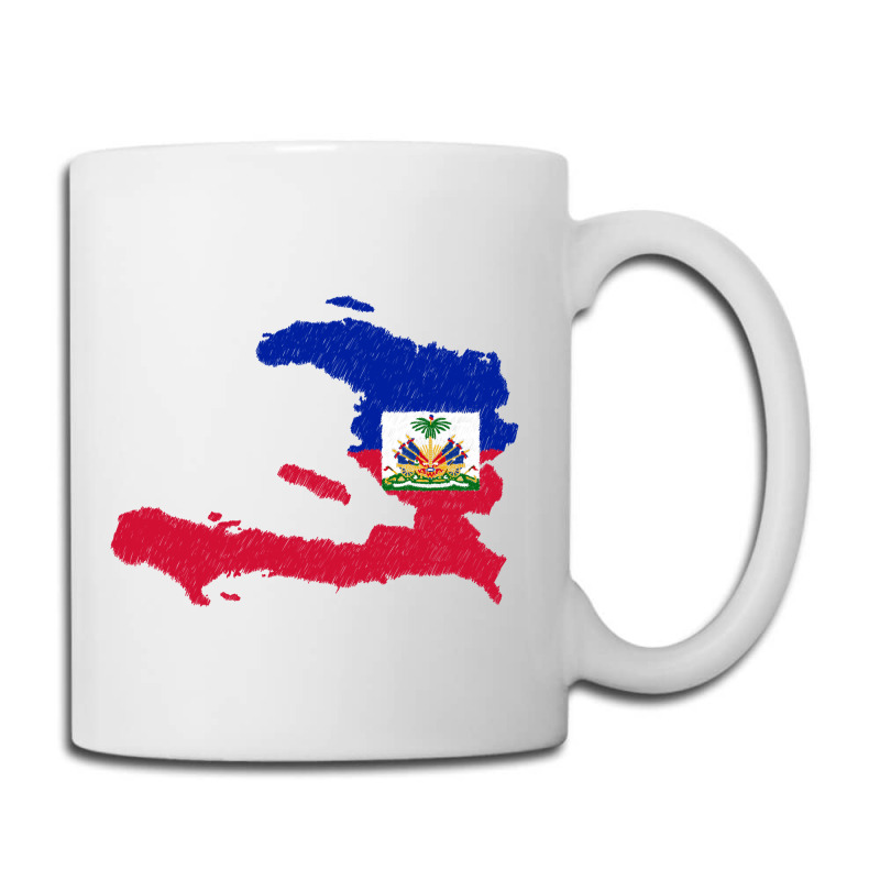 Haiti Map Flag Drawing Line Art Coffee Mug | Artistshot