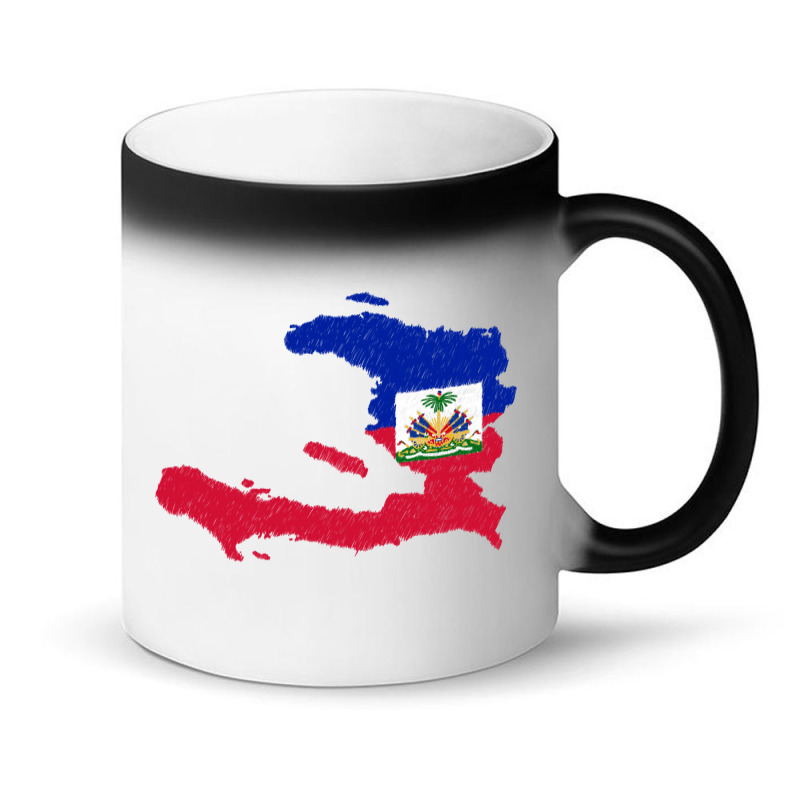 Haiti Map Flag Drawing Line Art Magic Mug | Artistshot