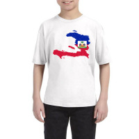 Haiti Map Flag Drawing Line Art Youth Tee | Artistshot