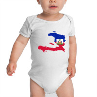 Haiti Map Flag Drawing Line Art Baby Bodysuit | Artistshot