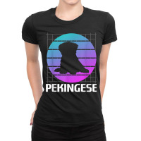 Retro Pekingese Dog Lover T Shirt Ladies Fitted T-shirt | Artistshot