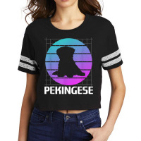 Retro Pekingese Dog Lover T Shirt Scorecard Crop Tee | Artistshot