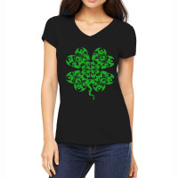 St Patricks Day Dragon Shamrock Clover Irish Women's V-neck T-shirt | Artistshot