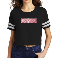 Red Latvian Lielvarde Belt Motif Scorecard Crop Tee | Artistshot