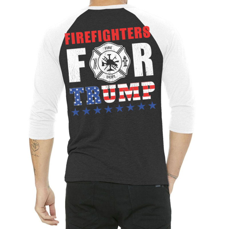 Firefighters For Trump 3/4 Sleeve Shirt | Artistshot