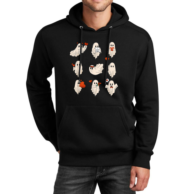 Ghost Valentines, Spooky Valentine's Day Unisex Hoodie by Curtis B McCraw | Artistshot