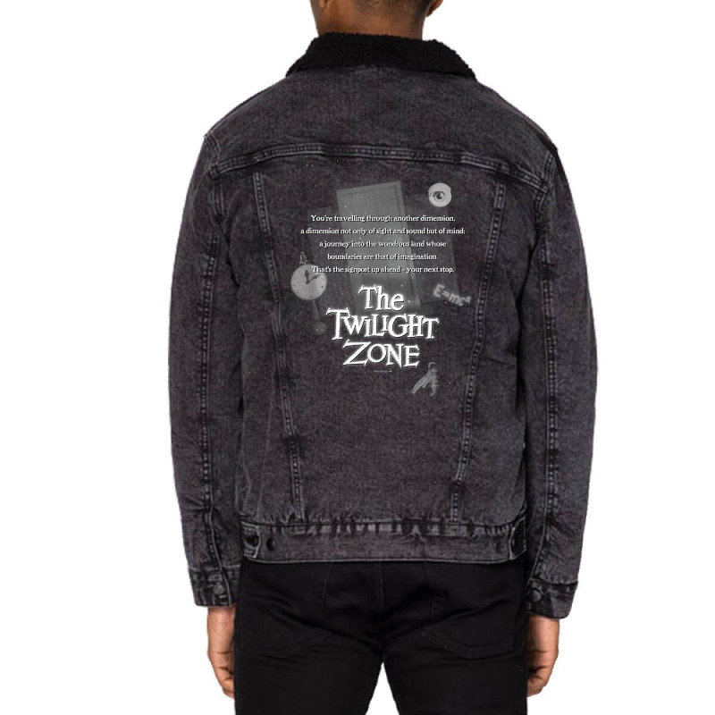 Twilight Zone Monologue T Shirt Unisex Sherpa-Lined Denim Jacket by genousuv | Artistshot