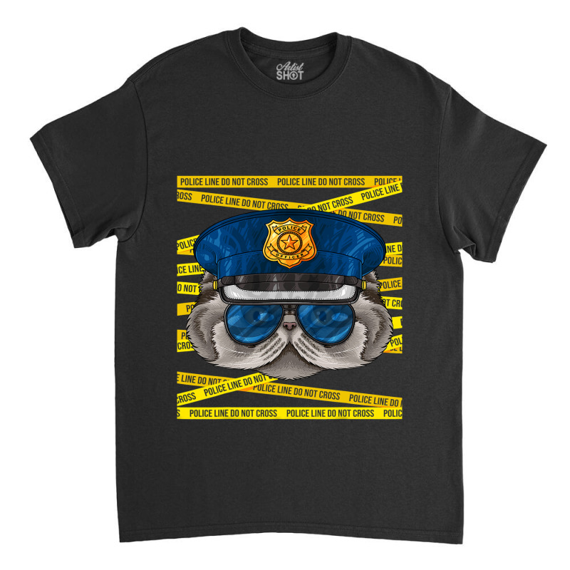 Persian Police Officer Policeman Funny Police Cat Classic T-shirt | Artistshot