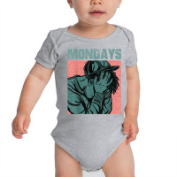 Vintage Aesthetic Graphic Design I Hate Mondays T Shirt Baby Bodysuit | Artistshot