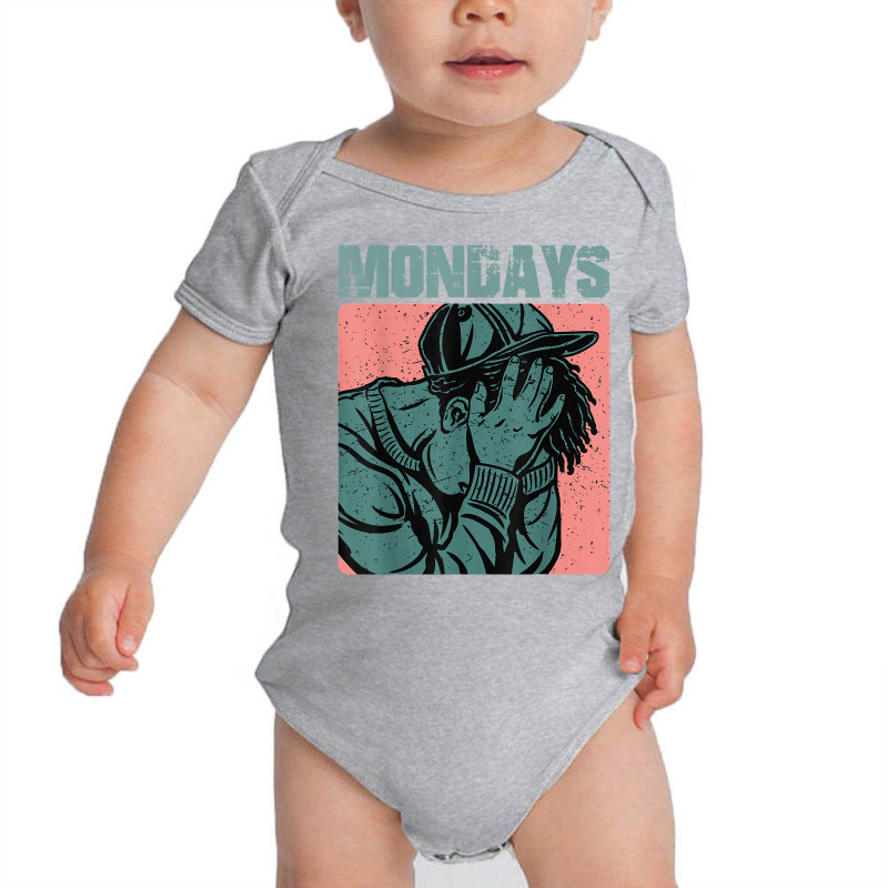 Vintage Aesthetic Graphic Design I Hate Mondays T Shirt Baby Bodysuit | Artistshot