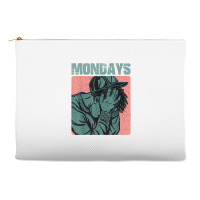 Vintage Aesthetic Graphic Design I Hate Mondays T Shirt Accessory Pouches | Artistshot