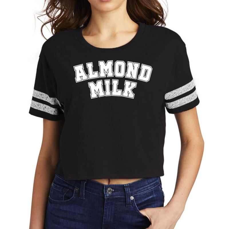 Almond Milk Retro Sports Arch Almond Milk T Shirt Scorecard Crop Tee by lugarffflemmb | Artistshot