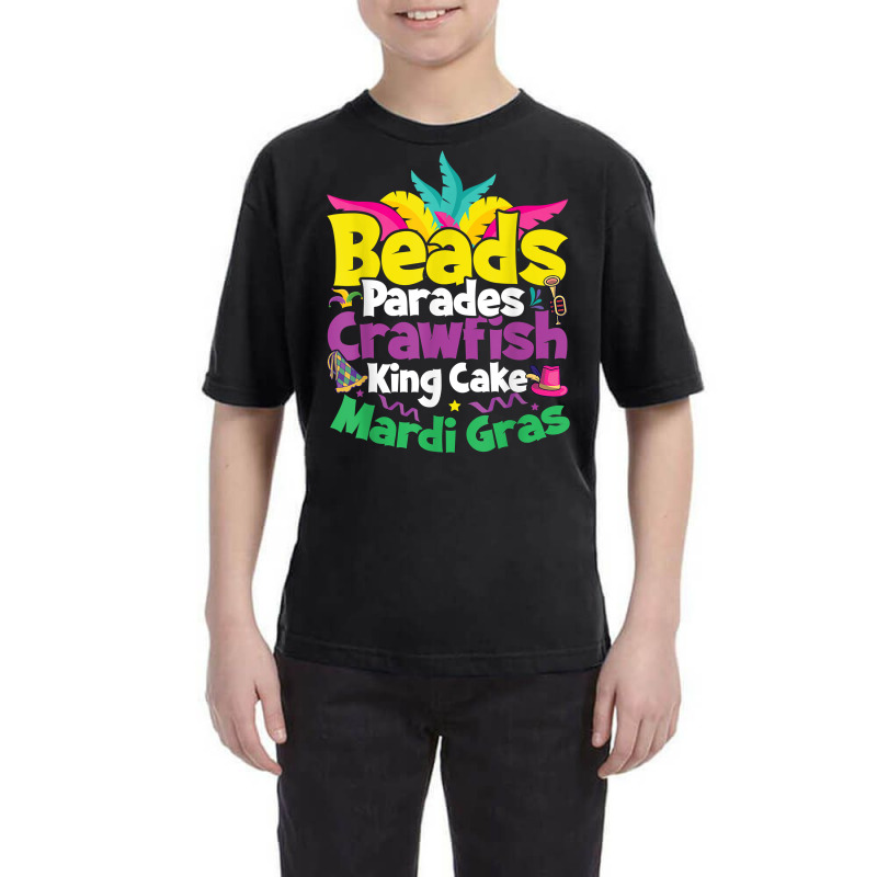 Beads, Parades, Crawfish, Kingcake, Mardi Gras T Shirt Youth Tee | Artistshot