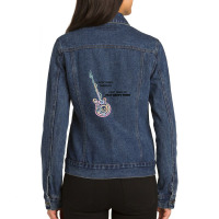 Guitar Strings Happy Tunes Guitarist Ladies Denim Jacket | Artistshot