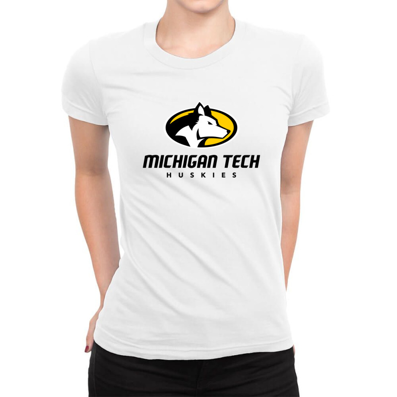 Michigan Tech Huskies Ladies Fitted T-Shirt by Edward C Brunetti | Artistshot