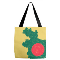 Bangladesh Map Flag Drawing Line Art Tote Bags | Artistshot