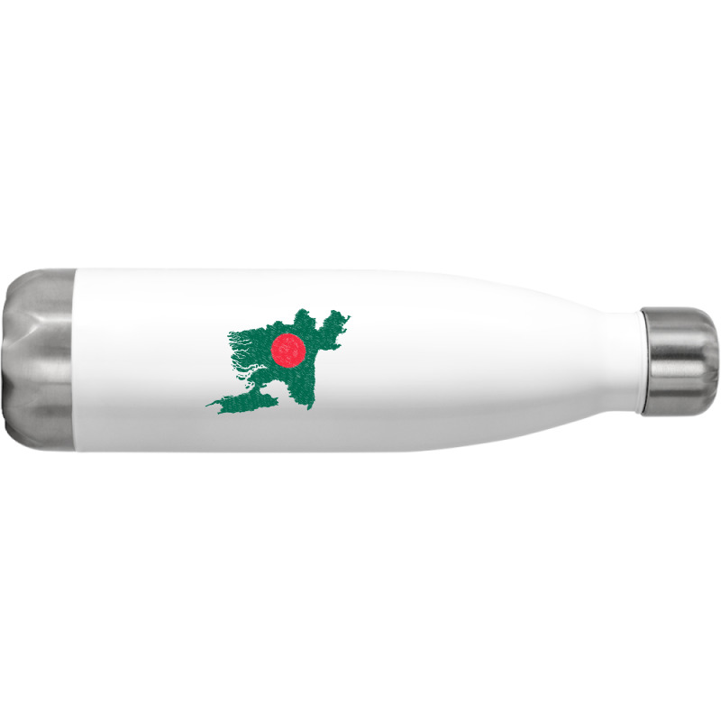 Bangladesh Map Flag Drawing Line Art Stainless Steel Water Bottle | Artistshot