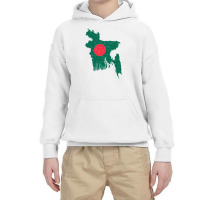 Bangladesh Map Flag Drawing Line Art Youth Hoodie | Artistshot