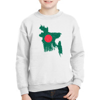 Bangladesh Map Flag Drawing Line Art Youth Sweatshirt | Artistshot