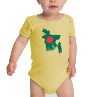 Bangladesh Map Flag Drawing Line Art Baby Bodysuit | Artistshot