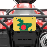 Bangladesh Map Flag Drawing Line Art Atv License Plate | Artistshot