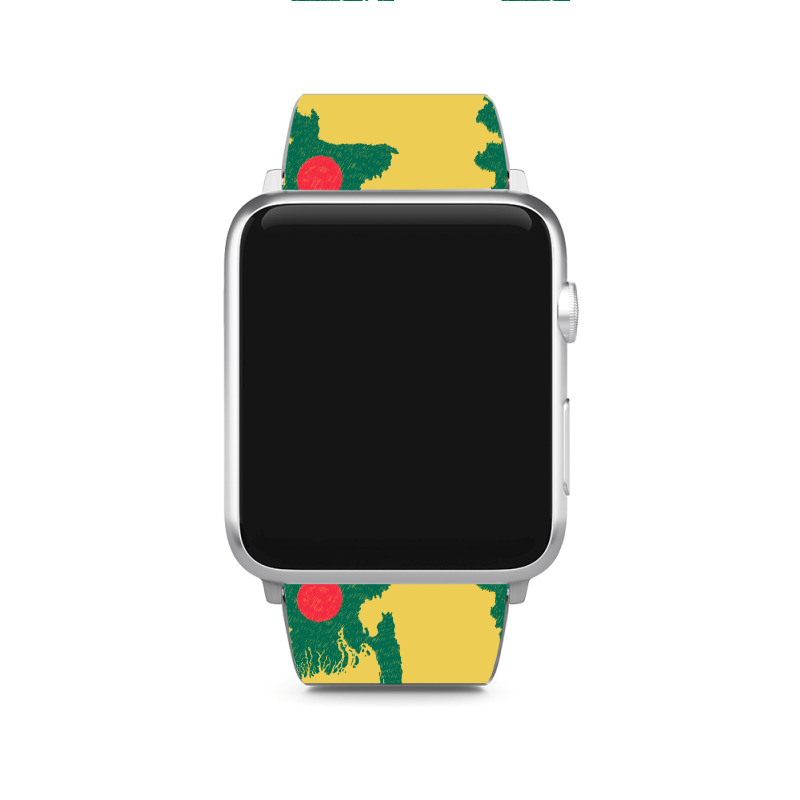 Bangladesh Map Flag Drawing Line Art Apple Watch Band | Artistshot