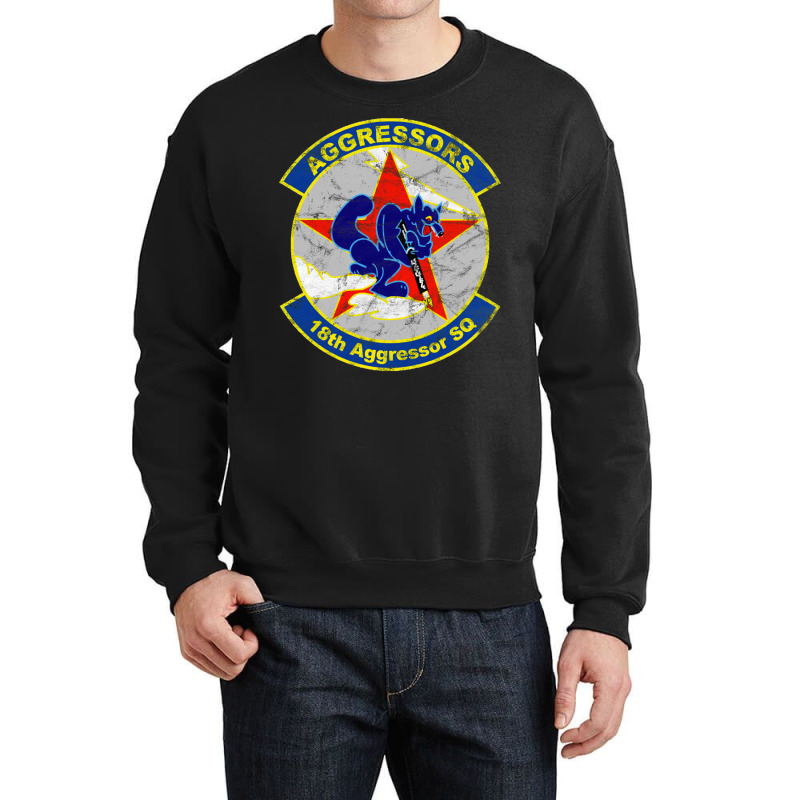 18th Aggressor Squadron Vintage Crewneck Sweatshirt by ruprairosittp | Artistshot