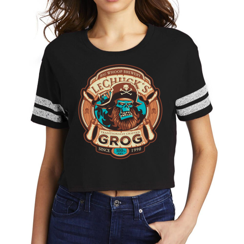 Lechuck's Grog   Craft Beer   Monkey Island   Vintage Video Game Scorecard Crop Tee by huchakmiezisi | Artistshot