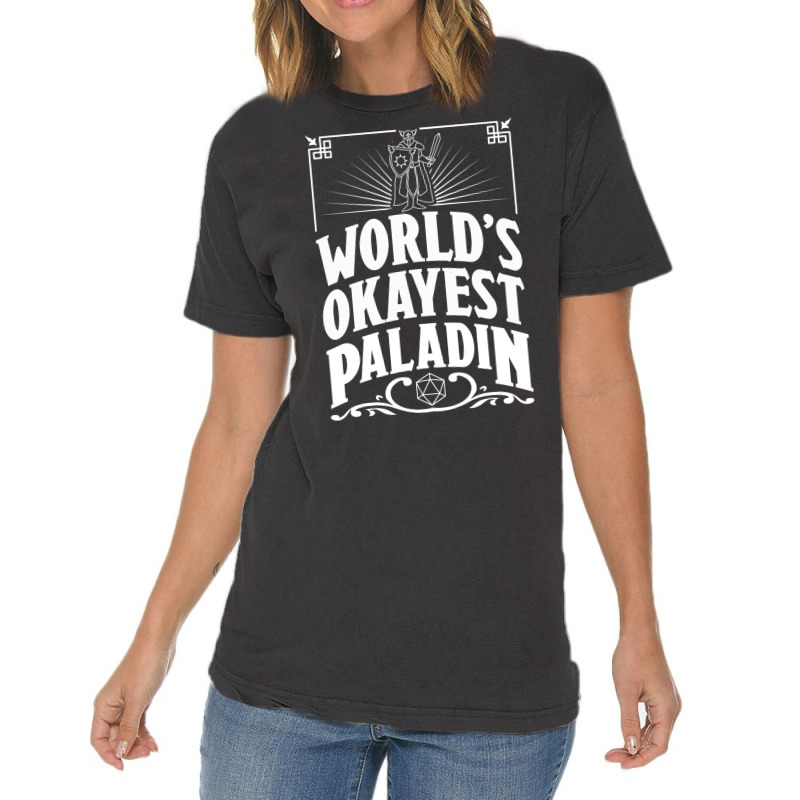 D&d Worlds Okayest Paladin Vintage T-shirt | Artistshot