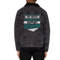 Top Notch Administrative Support Person Unisex Sherpa-lined Denim Jacket | Artistshot