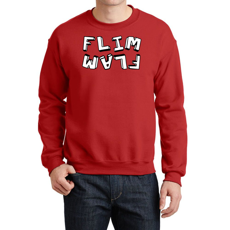 Flim Flam By Flamingo Crewneck Sweatshirt by honeysuckle | Artistshot